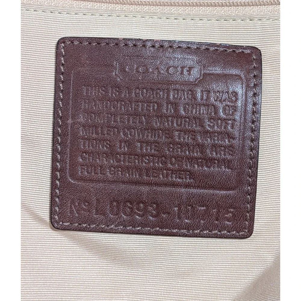 Coach Legacy Slim Duffle Crossbody Bag Tan Leather‎ Folding Strap Y2K Vintage